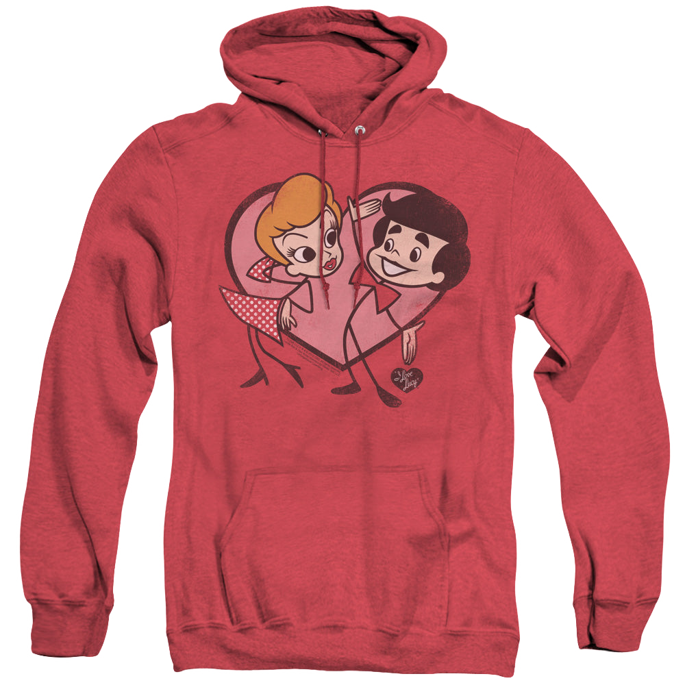 I Love Lucy Cartoon Love - Heather Pullover Hoodie Heather Pullover Hoodie I Love Lucy   
