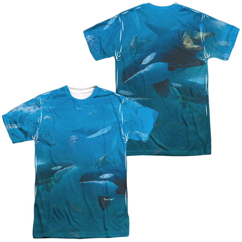Wild Wings Whales (Front/Back Print) - Men's All-Over Print T-Shirt Men's All-Over Print T-Shirt Wild Wings   