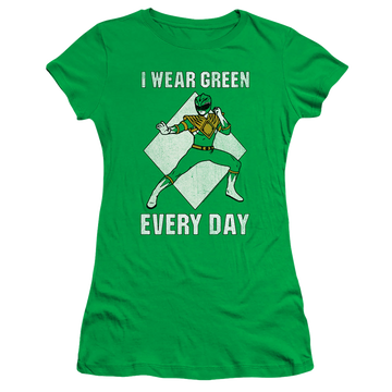Power Rangers Always Green - Juniors T-Shirt Juniors T-Shirt Power Rangers   