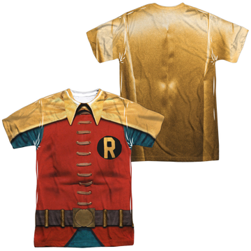 Batman Classic TV Series Robin Costume (Front/Back Print) - Men's All-Over Print T-Shirt Men's All-Over Print T-Shirt Batman   