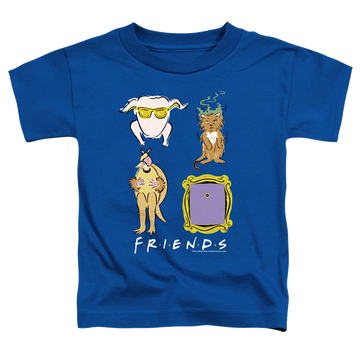 Royal kid's t-shirt for ages 4 to 7 with Friends Sybmols graphic