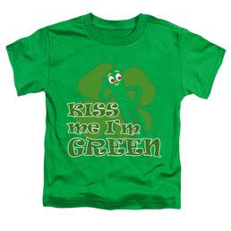 Gumby Kiss Me Im Green - Kid's T-Shirt Kid's T-Shirt (Ages 4-7) Gumby   