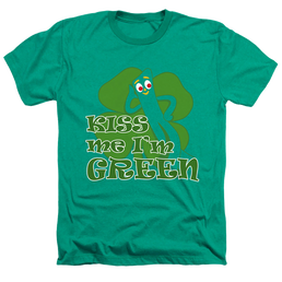 Gumby Kiss Me Im Green - Men's Heather T-Shirt Men's Heather T-Shirt Gumby   