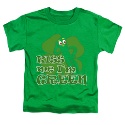 Gumby Kiss Me Im Green - Toddler T-Shirt Toddler T-Shirt Gumby   