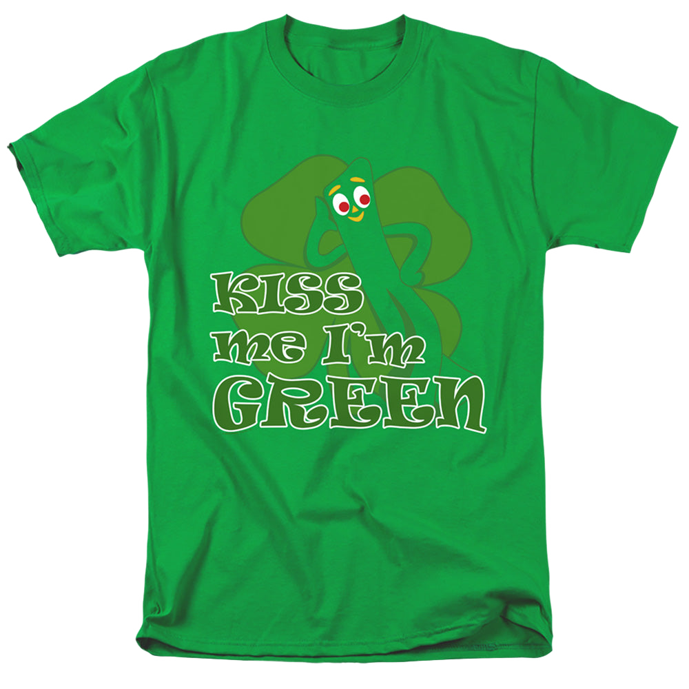 Gumby Kiss Me Im Green - Men's Regular Fit T-Shirt Men's Regular Fit T-Shirt Gumby   