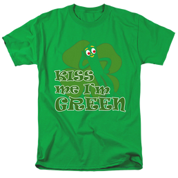 Gumby Kiss Me Im Green - Men's Regular Fit T-Shirt Men's Regular Fit T-Shirt Gumby   