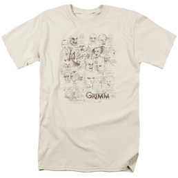 Grimm Wesen Sketches - Men's Regular Fit T-Shirt Men's Regular Fit T-Shirt Grimm   