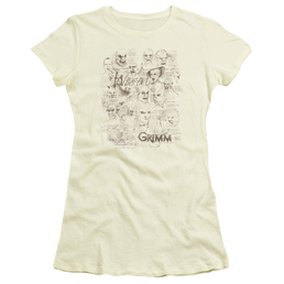 Grimm Wesen Sketches - Juniors T-Shirt Juniors T-Shirt Grimm   