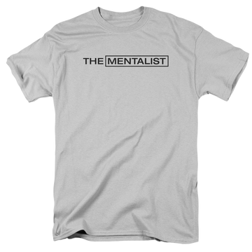 Silver men's regular fit t-shirt with The Mentalist Logo graphic