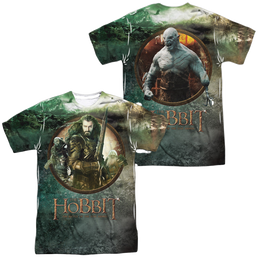 Hobbit Movie Trilogy, The Dwarves Vs Azog (Front/Back) - Men's All-Over Print T-Shirt Men's All-Over Print T-Shirt The Hobbit   