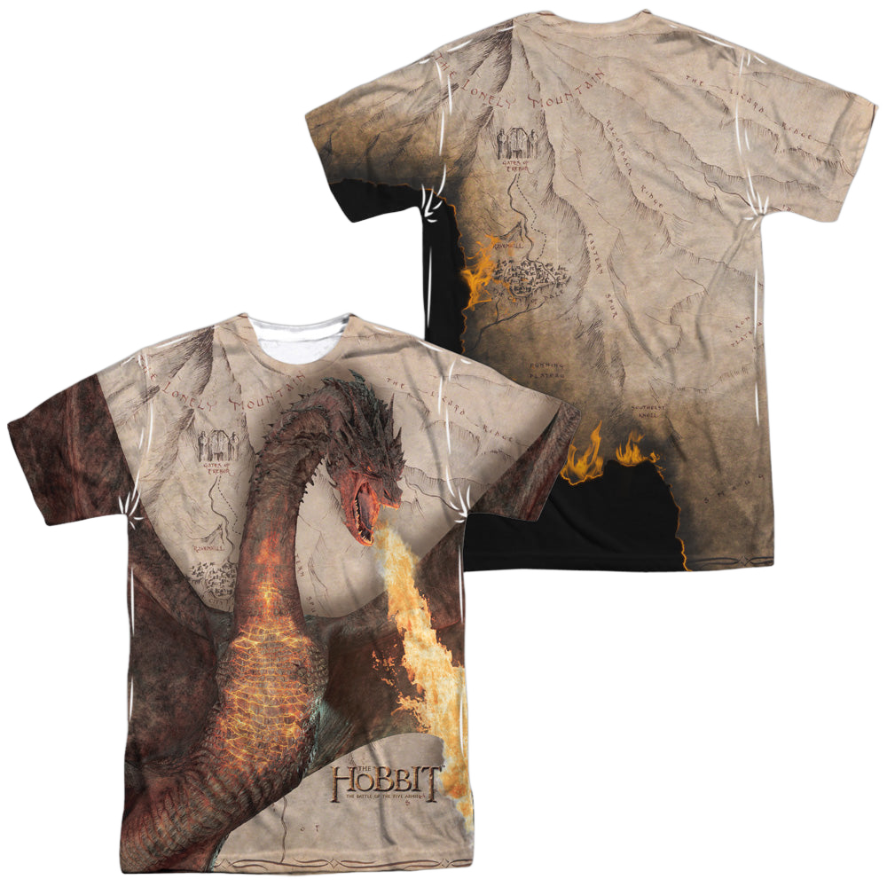 Hobbit Movie Trilogy, The Smaug Attack (Front/Back Print) - Men's All-Over Print T-Shirt Men's All-Over Print T-Shirt The Hobbit   
