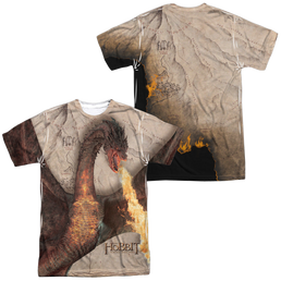 Hobbit Movie Trilogy, The Smaug Attack (Front/Back Print) - Men's All-Over Print T-Shirt Men's All-Over Print T-Shirt The Hobbit   