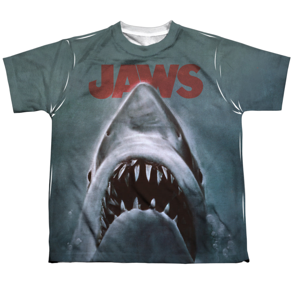 Jaws Poster - Youth All-Over Print T-Shirt Youth All-Over Print T-Shirt (Ages 8-12) Jaws   