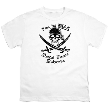 White youth t-shirt for ages 8 to 12 with The Princess Bride The Real Dpr graphic