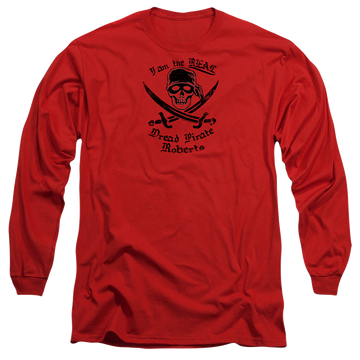 Red men's long sleeve t-shirt with The Princess Bride The Real Dpr graphic