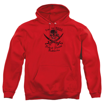 Red pullover hoodie with The Princess Bride The Real Dpr graphic