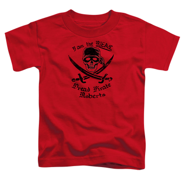 Red kid's t-shirt for ages 4 to 7 with The Princess Bride The Real Dpr graphic