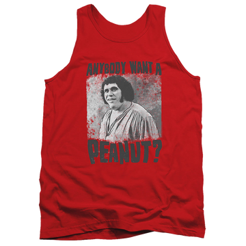 Red men's tank with The Princess Bride A Giant Snack graphic