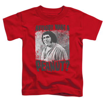 Red kid's t-shirt for ages 4 to 7 with The Princess Bride A Giant Snack graphic