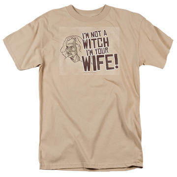 Sand men's regular fit t-shirt with The Princess Bride Not A Witch graphic