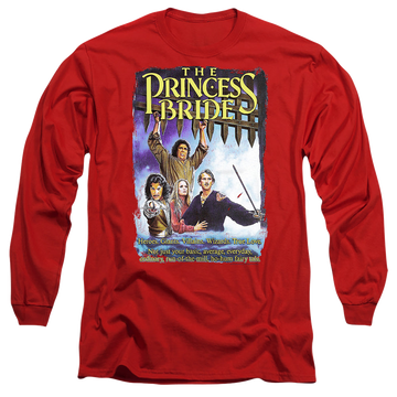 Red men's long sleeve t-shirt with The Princess Bride Alt Poster graphic
