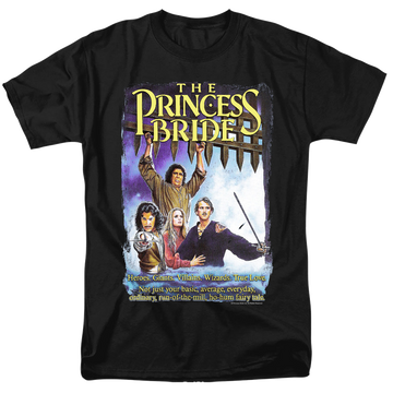 Black men's regular fit t-shirt with The Princess Bride Alt Poster graphic