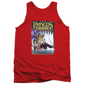 Red men's tank with The Princess Bride Alt Poster graphic