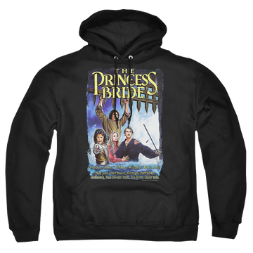 Black pullover hoodie with The Princess Bride Alt Poster graphic