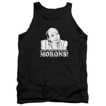 Black men's tank with The Princess Bride Morons graphic