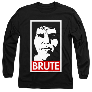 Black men's long sleeve t-shirt with The Princess Bride Brute graphic