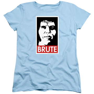 Light blue women's t-shirt with The Princess Bride Brute graphic