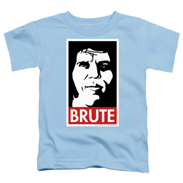 Light blue kid's t-shirt for ages 4 to 7 with The Princess Bride Brute graphic