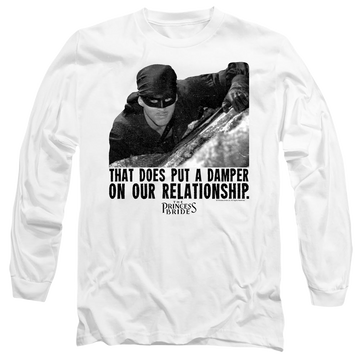 White men's long sleeve t-shirt with The Princess Bride Damper graphic