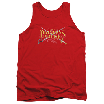 Red men's tank with The Princess Bride Swords graphic