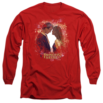 Red men's long sleeve t-shirt with The Princess Bride Young Love graphic