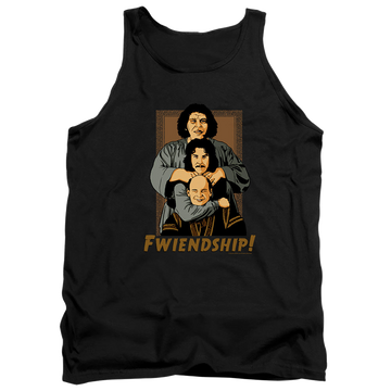 Black men's tank with The Princess Bride Fwiendship graphic