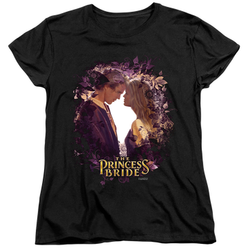 Black women's t-shirt with The Princess Bride Young Love graphic