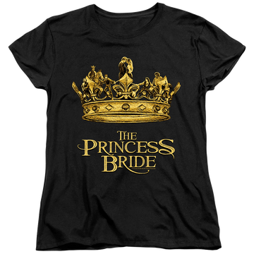 Black women's t-shirt with The Princess Bride Crown graphic