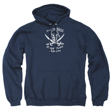 Navy pullover hoodie with The Princess Bride The Real Dpr graphic
