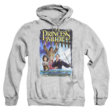 Athletic heather pullover hoodie with The Princess Bride Alt Poster graphic