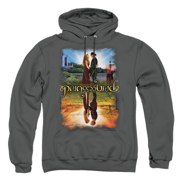 Charcoal pullover hoodie with The Princess Bride Poster Reflection graphic