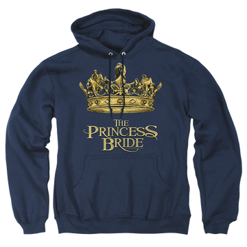 Navy pullover hoodie with The Princess Bride Crown graphic