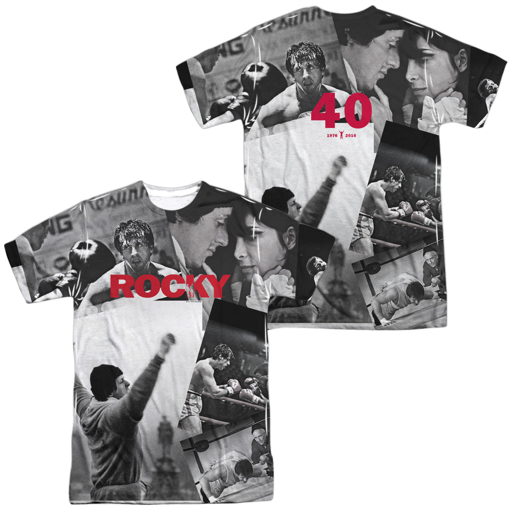 Rocky 40Th Anniversay Collage (Front/Back Print) - Men's All-Over Print T-Shirt Men's All-Over Print T-Shirt Rocky   