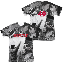 Rocky 40Th Anniversay Collage (Front/Back Print) - Men's All-Over Print T-Shirt Men's All-Over Print T-Shirt Rocky   