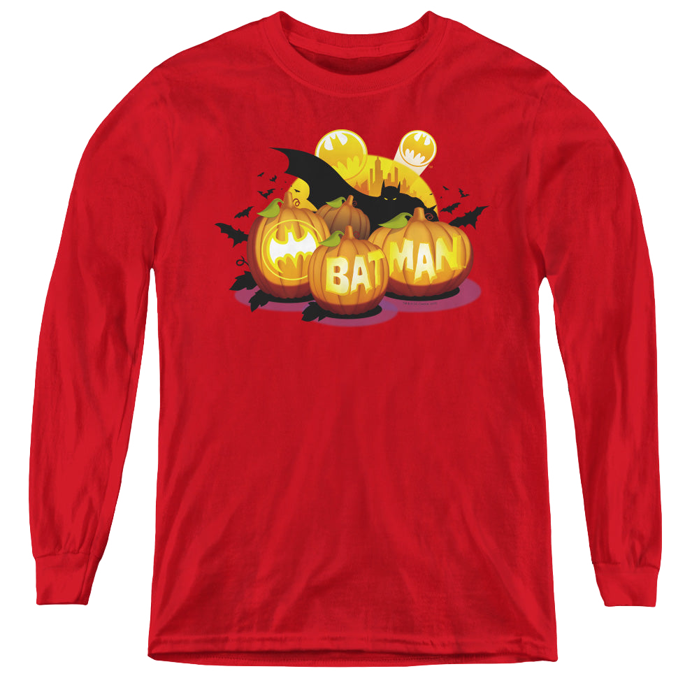 DC Batman Bat O Lanterns - Youth Long Sleeve T-Shirt Youth Long Sleeve T-Shirt Batman   