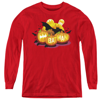 DC Batman Bat O Lanterns - Youth Long Sleeve T-Shirt Youth Long Sleeve T-Shirt Batman   