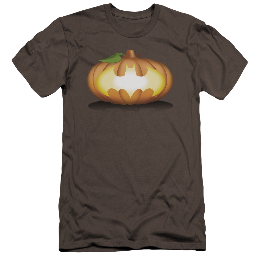 DC Batman Bat Pumpkin Logo - Men's Premium Slim Fit T-Shirt Men's Premium Slim Fit T-Shirt Batman   