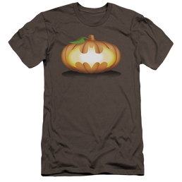 DC Batman Bat Pumpkin Logo - Men's Premium Slim Fit T-Shirt Men's Premium Slim Fit T-Shirt Batman   
