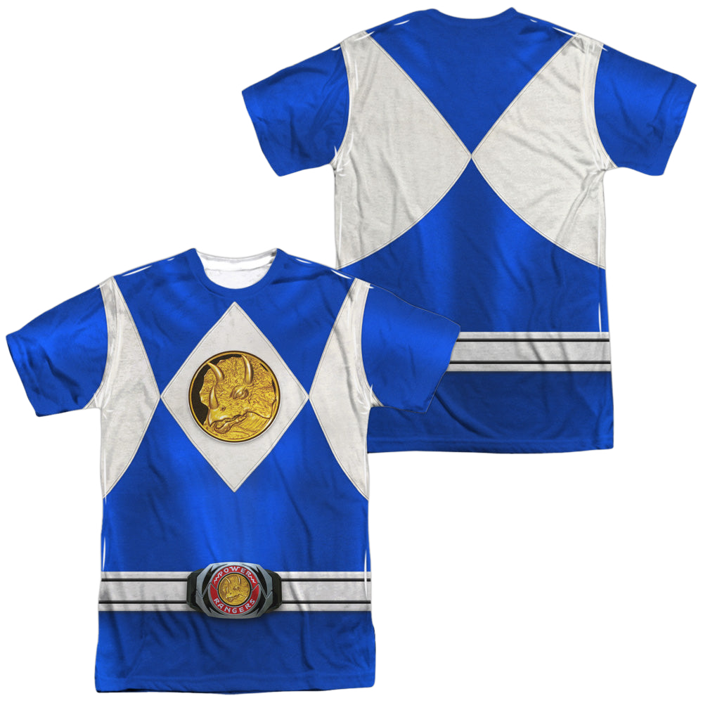 Mighty Morphin Power Rangers Blue Ranger Emblem (Front/Back Print) - Men's All-Over Print T-Shirt Men's All-Over Print T-Shirt Power Rangers   
