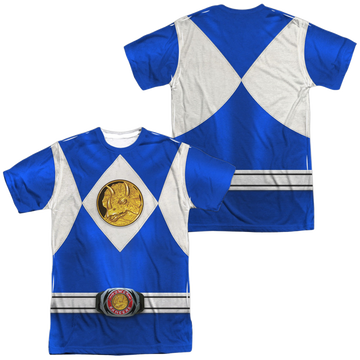Mighty Morphin Power Rangers Blue Ranger Emblem (Front/Back Print) - Men's All-Over Print T-Shirt Men's All-Over Print T-Shirt Power Rangers   
